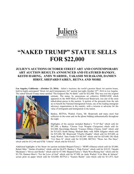 Naked Trump” Statue Sells for $22,000