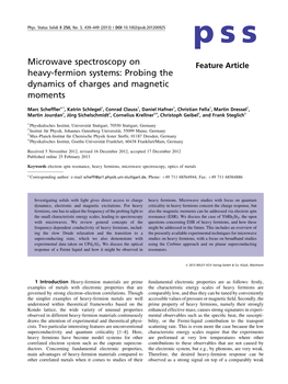 Microwave Spectroscopy on Heavyfermion Systems