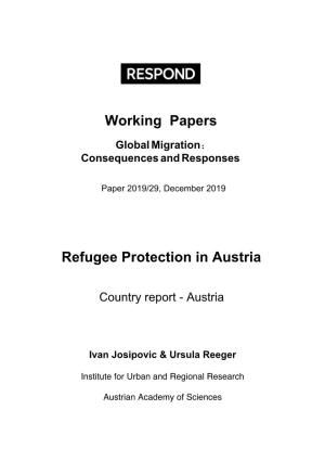 Refugee Protection in Austria Working Papers