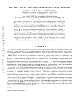 Non-Unitary Quantum Computation in the Ground Space of Local Hamiltonians