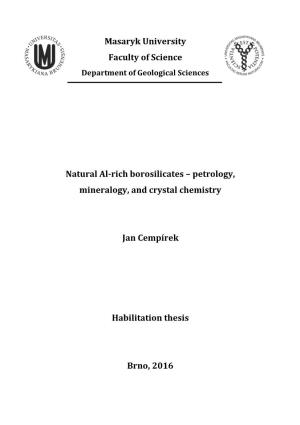 Natural Al-Rich Borosilicates – Petrology, Mineralogy, and Crystal Chemistry