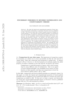 Pincherle's Theorem in Reverse Mathematics and Computability Theory