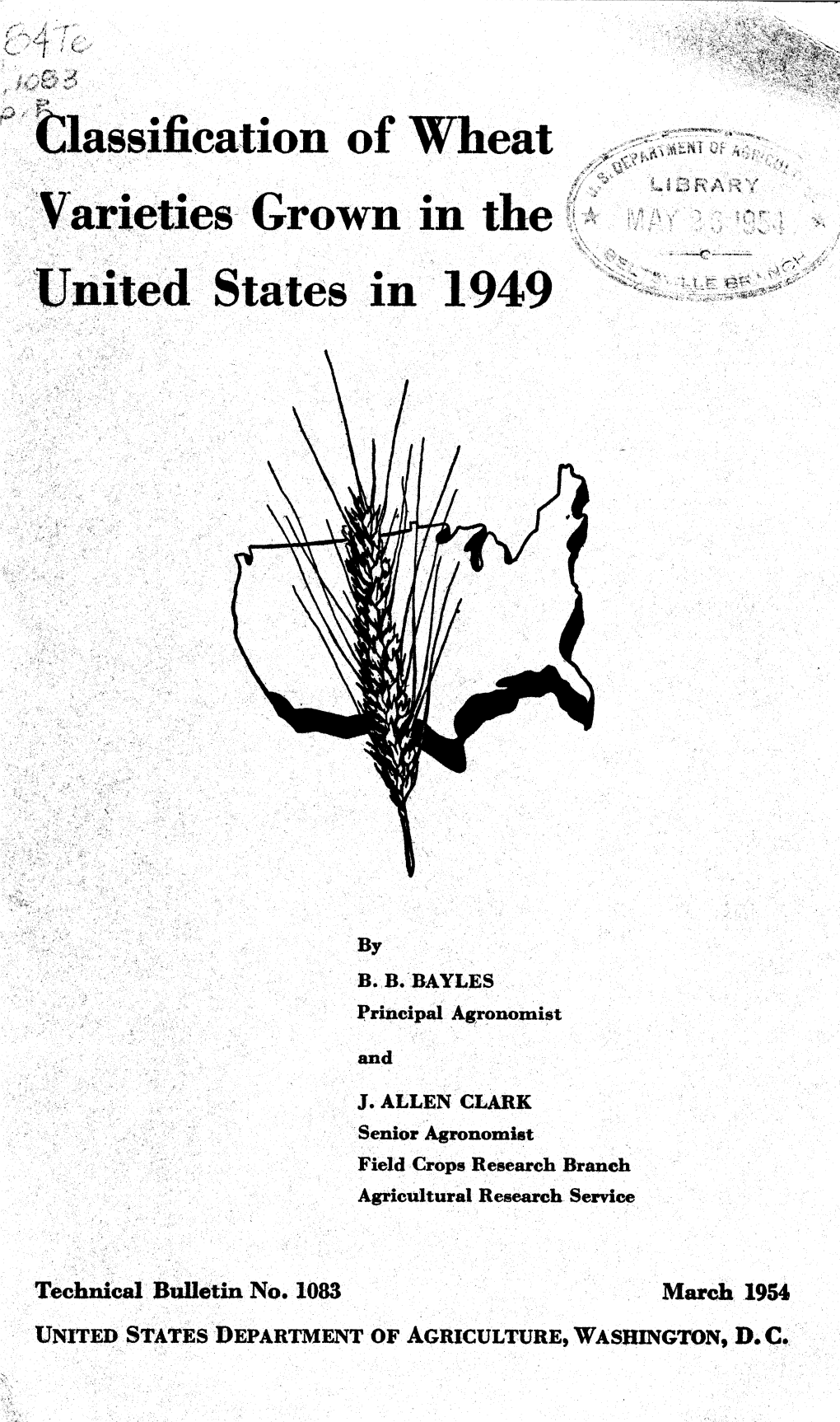 Classification of Wheat Varieties Grown in the United States in 1949