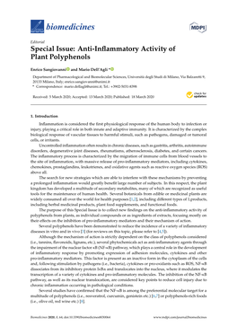 Anti-Inflammatory Activity of Plant Polyphenols