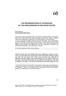 The Representation of Fatherhood by the Arab Diaspora in the United States
