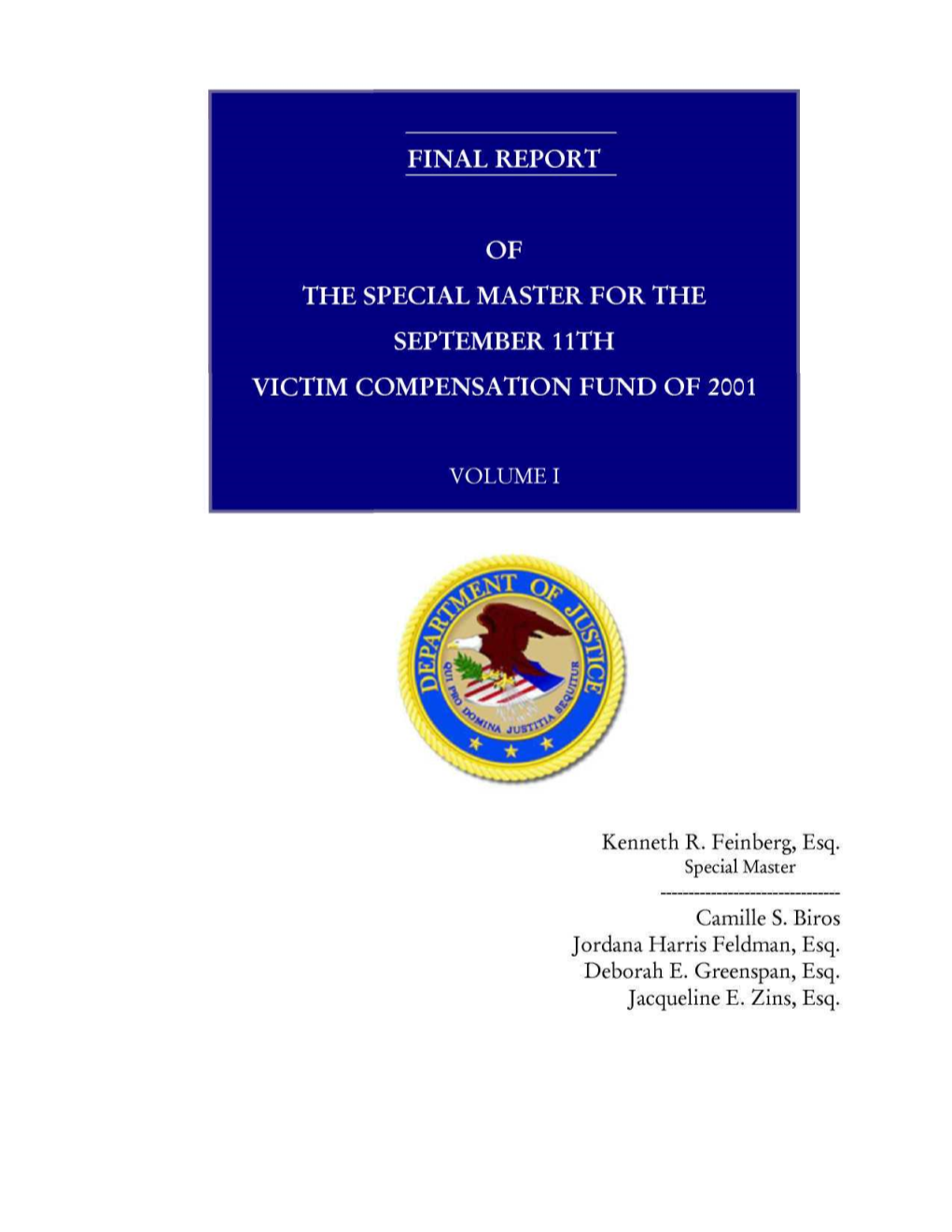 Thefinal Report of the Special Master for the September 11Th Victim