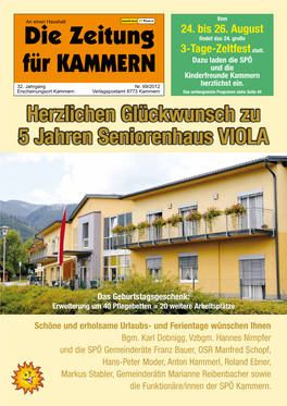 Herzlichen Glückwunsch Zu 5 Jahren Seniorenhaus VIOLA