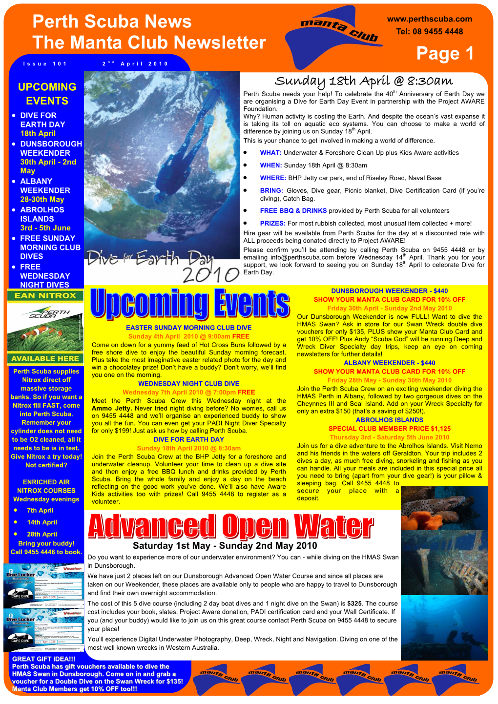 Perth Scuba News 02Apr10