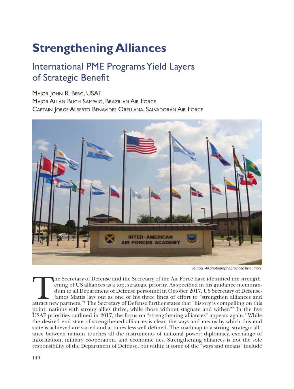 Strengthening Alliances International PME Programs Yield Layers of Strategic Benefit