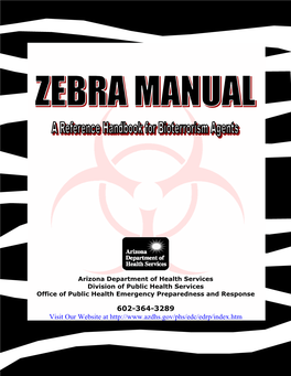 Zebra Manual: a Reference Handbook for Bioterrorism Agents