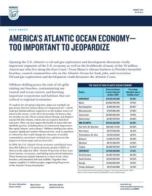 America's Atlantic Ocean Economy—Too Important to Jeopardize