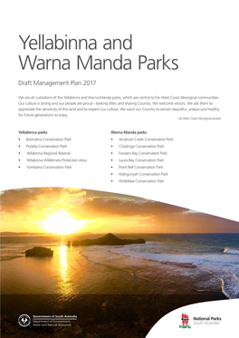 Yellabinna and Warna Manda Parks Draft Management Plan 2017