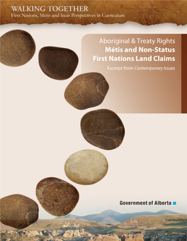 Métis and Non-Status First Nations Land Claims. Contemporary Issues Métis and First Nation People Without