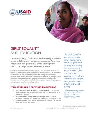 Girls' Equality and Education Fact Sheet
