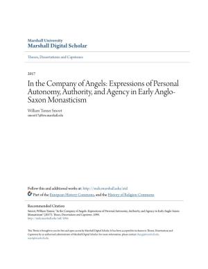 Expressions of Personal Autonomy, Authority, and Agency in Early Anglo- Saxon Monasticism William Tanner Smoot Smoot17@Live.Marshall.Edu