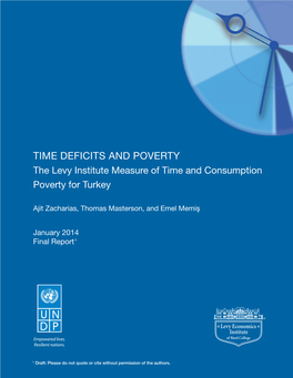 The Levy Institute Measure of Time and Consumption Poverty for Turkey