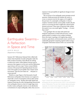Earthquake Swarms– a Reflection in Space and Time