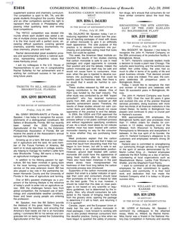 CONGRESSIONAL RECORD— Extensions of Remarks E1616 HON