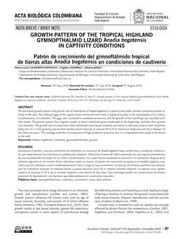 Growth Pattern of the Tropical Highland