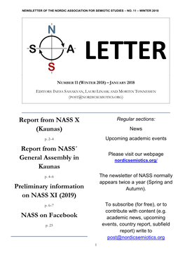 NASS Newsletter 11 2018