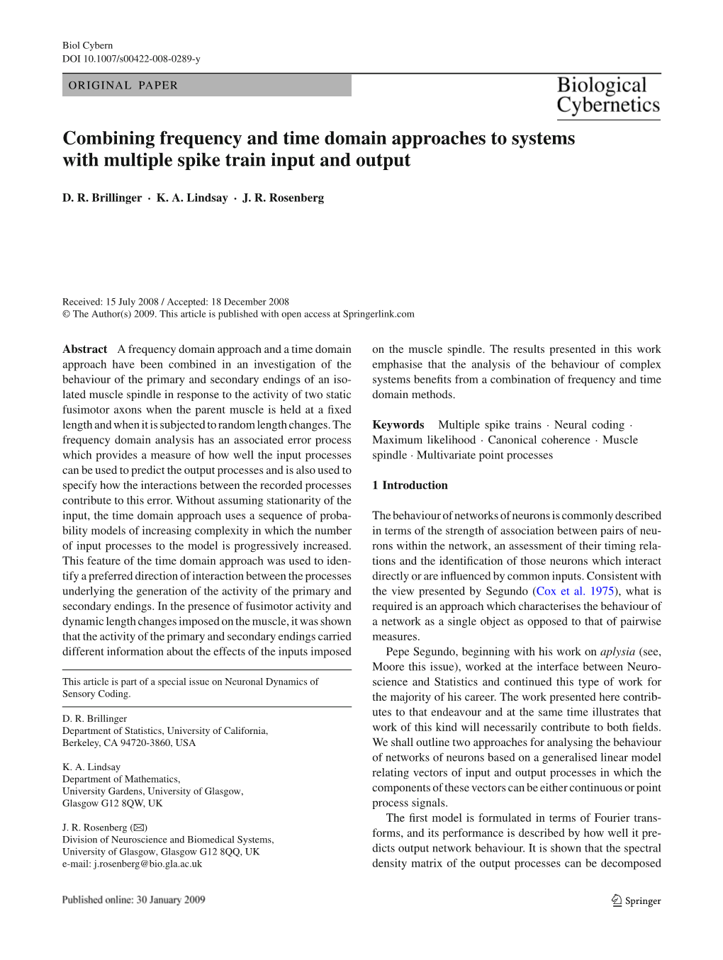 Combining Frequency and Time Domain Approaches to Systems with Multiple Spike Train Input and Output