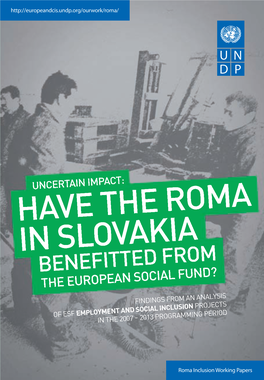 ESF Funding and the Roma in Slovakia 41 3.1