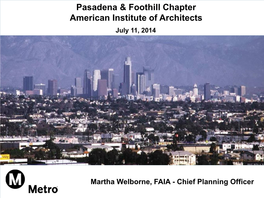 Pasadena & Foothill Chapter American Institute of Architects