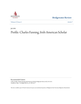Charles Fanning, Irish-American Scholar