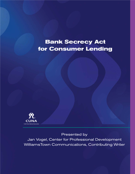 Bank Secrecy Act for Consumer Lending