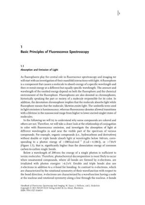 1 Basic Principles of Fluorescence Spectroscopy