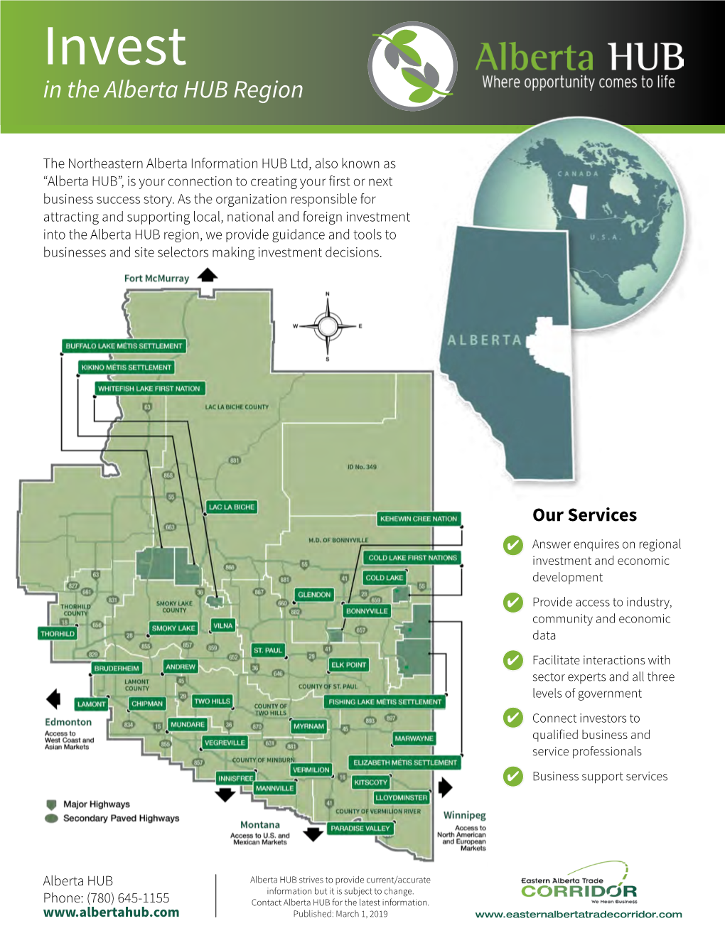 Invest in the Alberta HUB Region