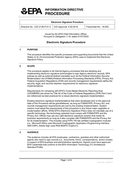 Electronic Signature Procedure
