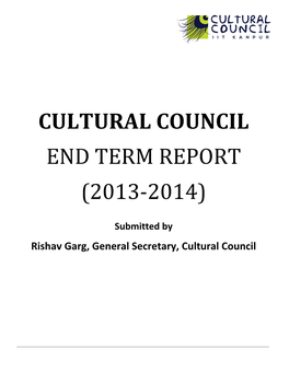 Cultural Council End Term Report (2013-2014)