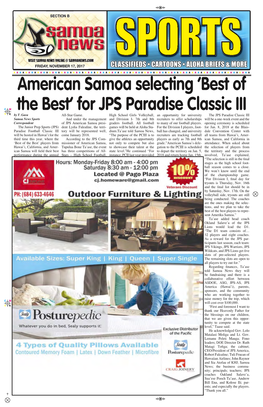American Samoa Selecting ‘Best Of