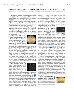 Survey of Jovian Irregular Moons with Ivo (Io Volcano Observer)