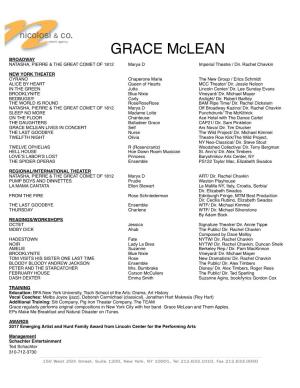 Grace Mclean Agent Resume