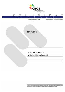 Polityk Roku 2012 W Polsce I Na Świecie