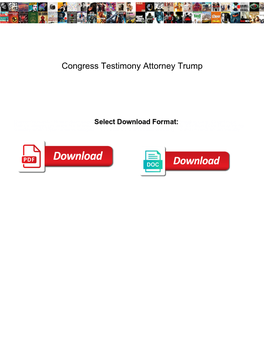 Congress Testimony Attorney Trump
