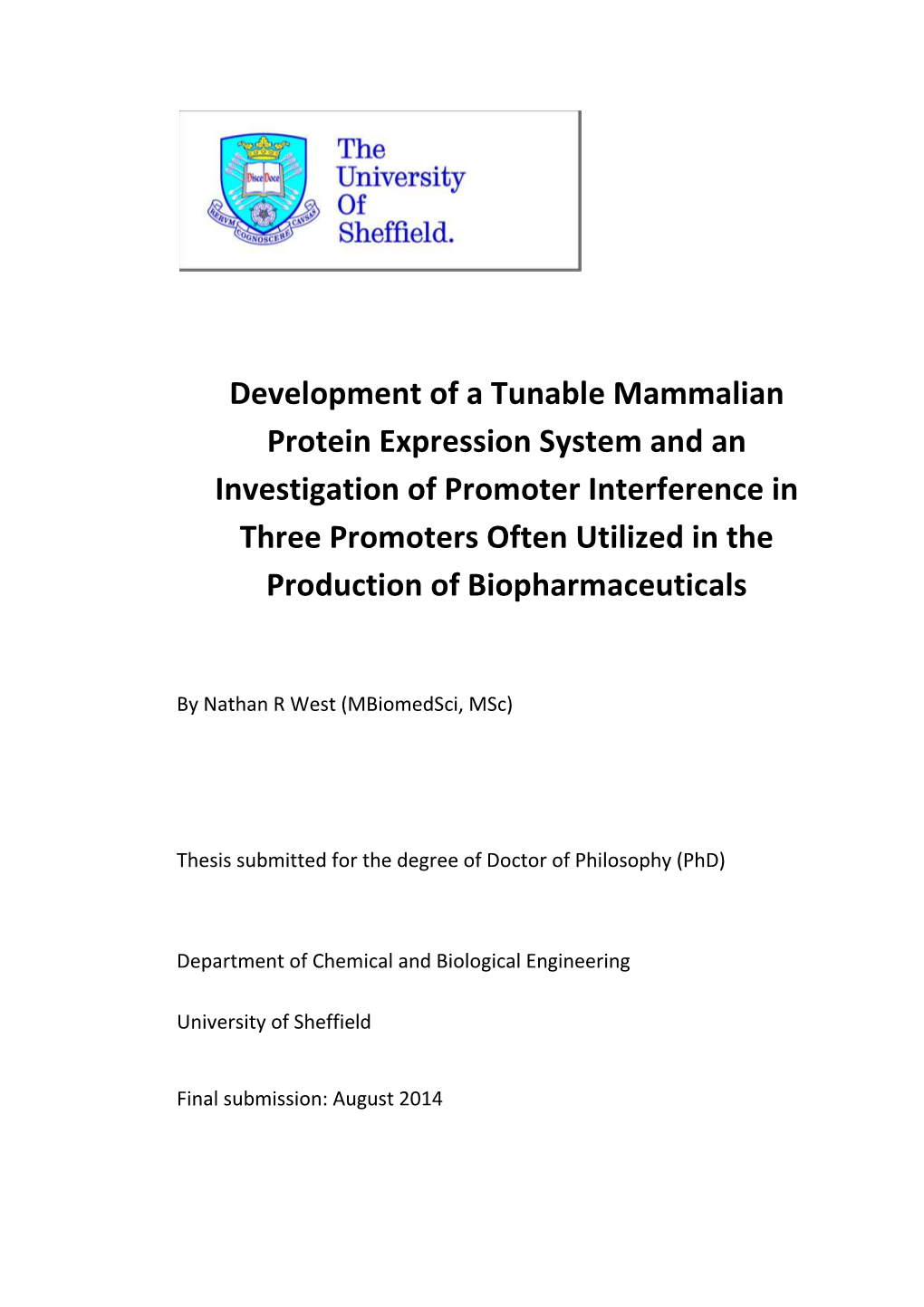 Development of a Tunable Mammalian Protein Expression