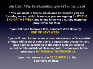 Extra Credit: a Peer Panel Evaluation (Up to +2% on Final Grade)