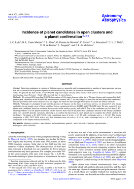 Incidence of Planet Candidates in Open Clusters and a Planet Confirmation
