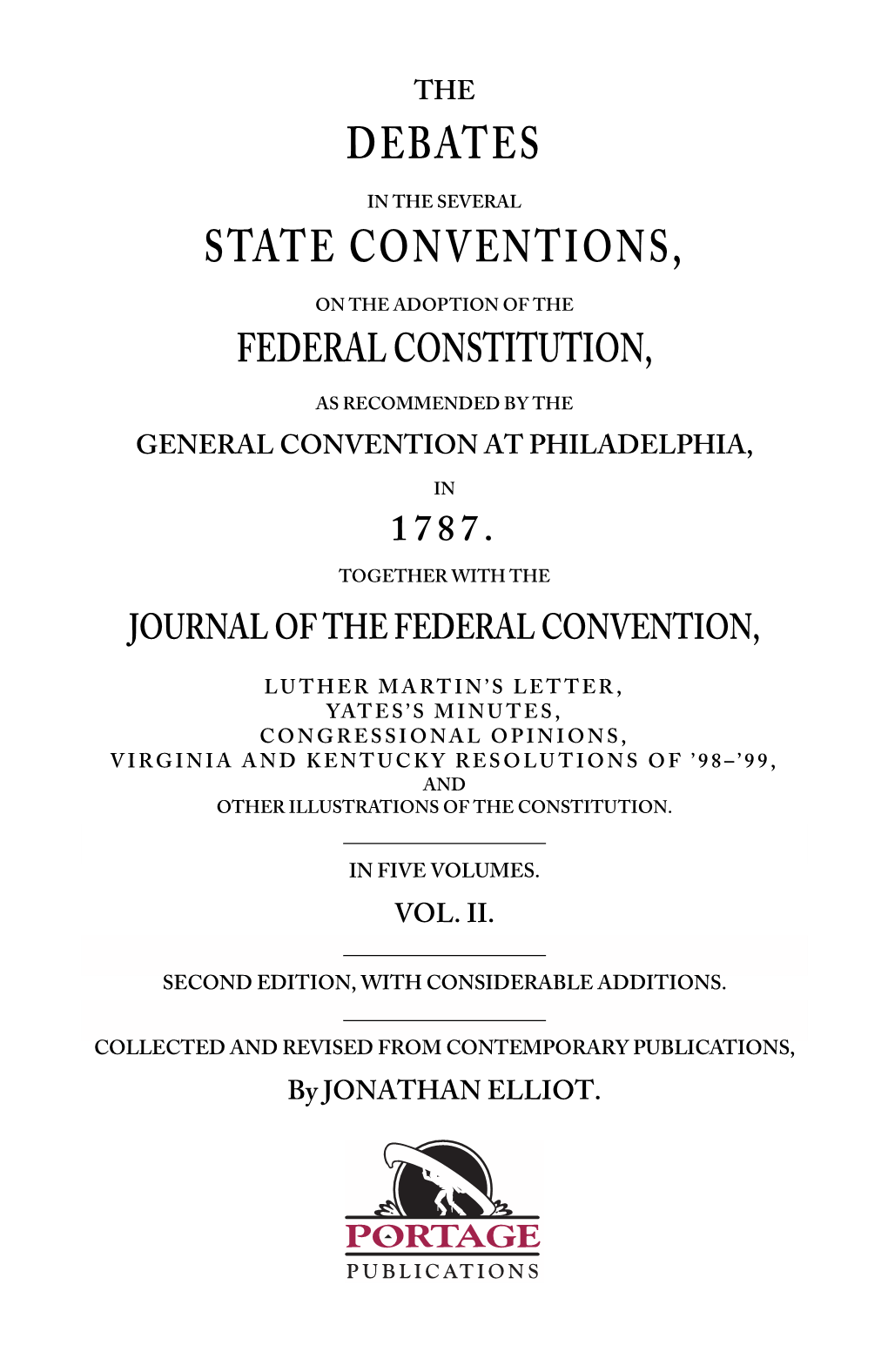 Debates in the Several State Conventions, Vol. 2