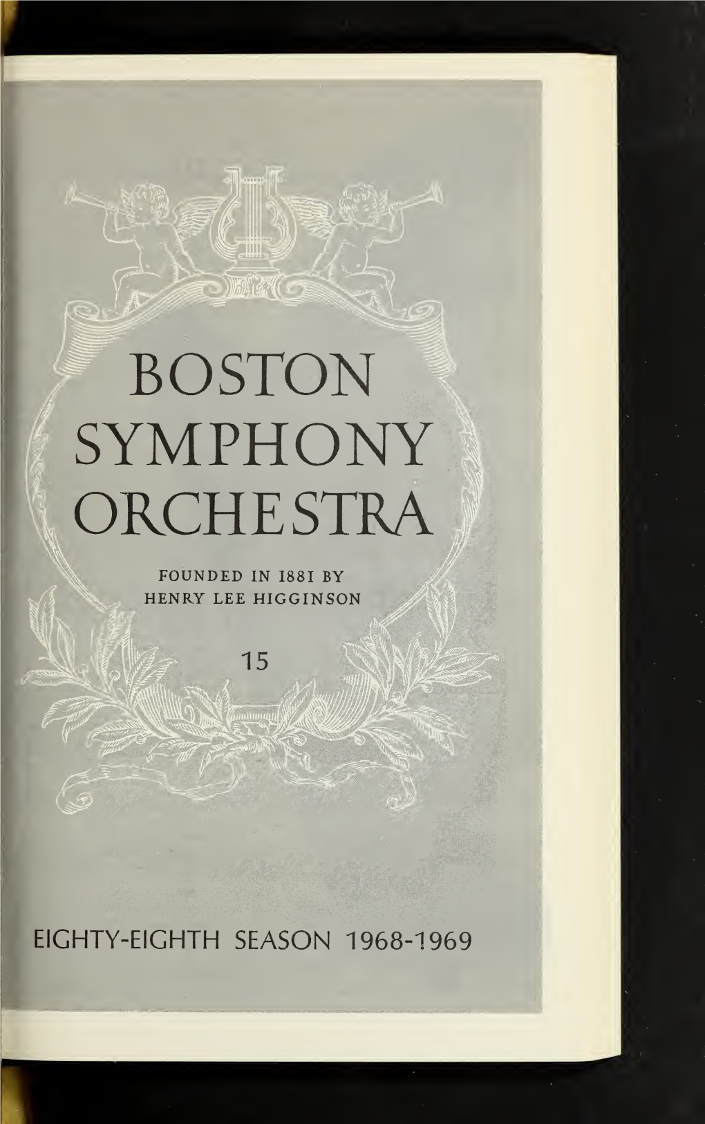 Boston Symphony Orchestra Concert Programs, Season 88, 1968-1969, Subscription