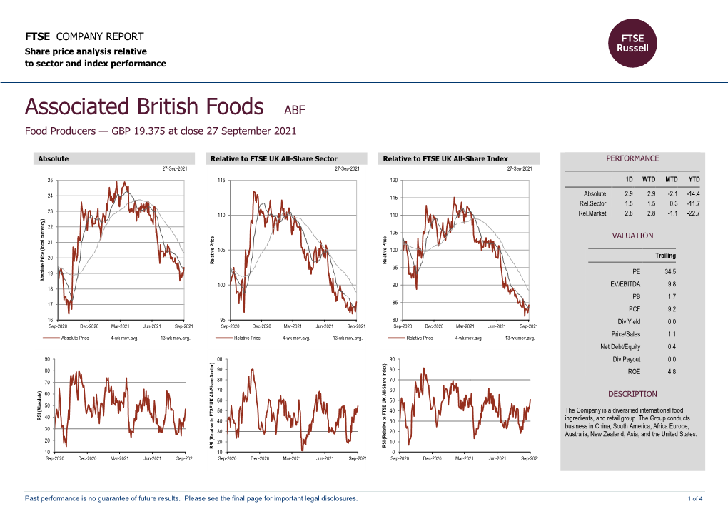 FTSE Factsheet