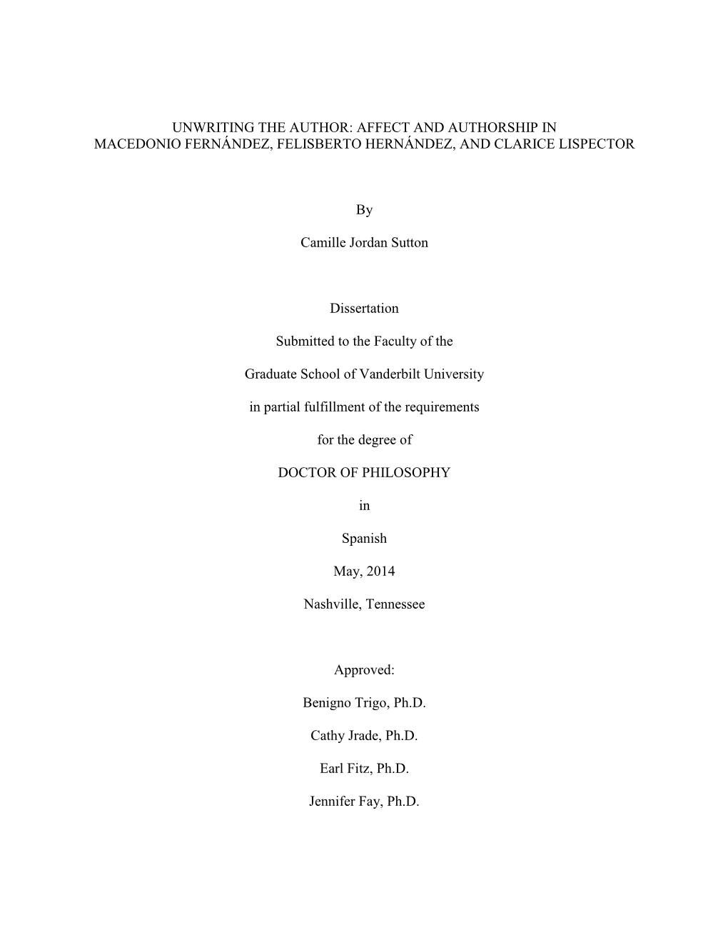 Affect and Authorship in Macedonio Fernández, Felisberto Hernández, and Clarice Lispector