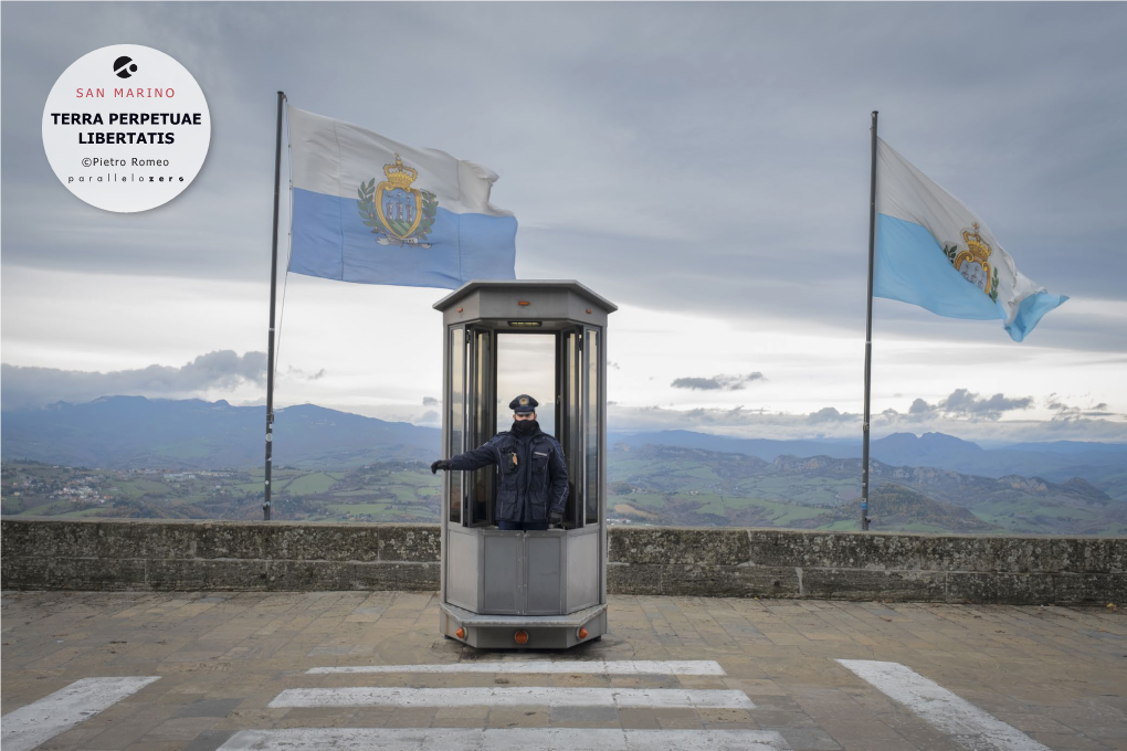 TERRA PERPETUAE LIBERTATIS ©Pietro Romeo an Illustration of “La Serenissima Repubblica Di San Marino” Situated on Mount Titano