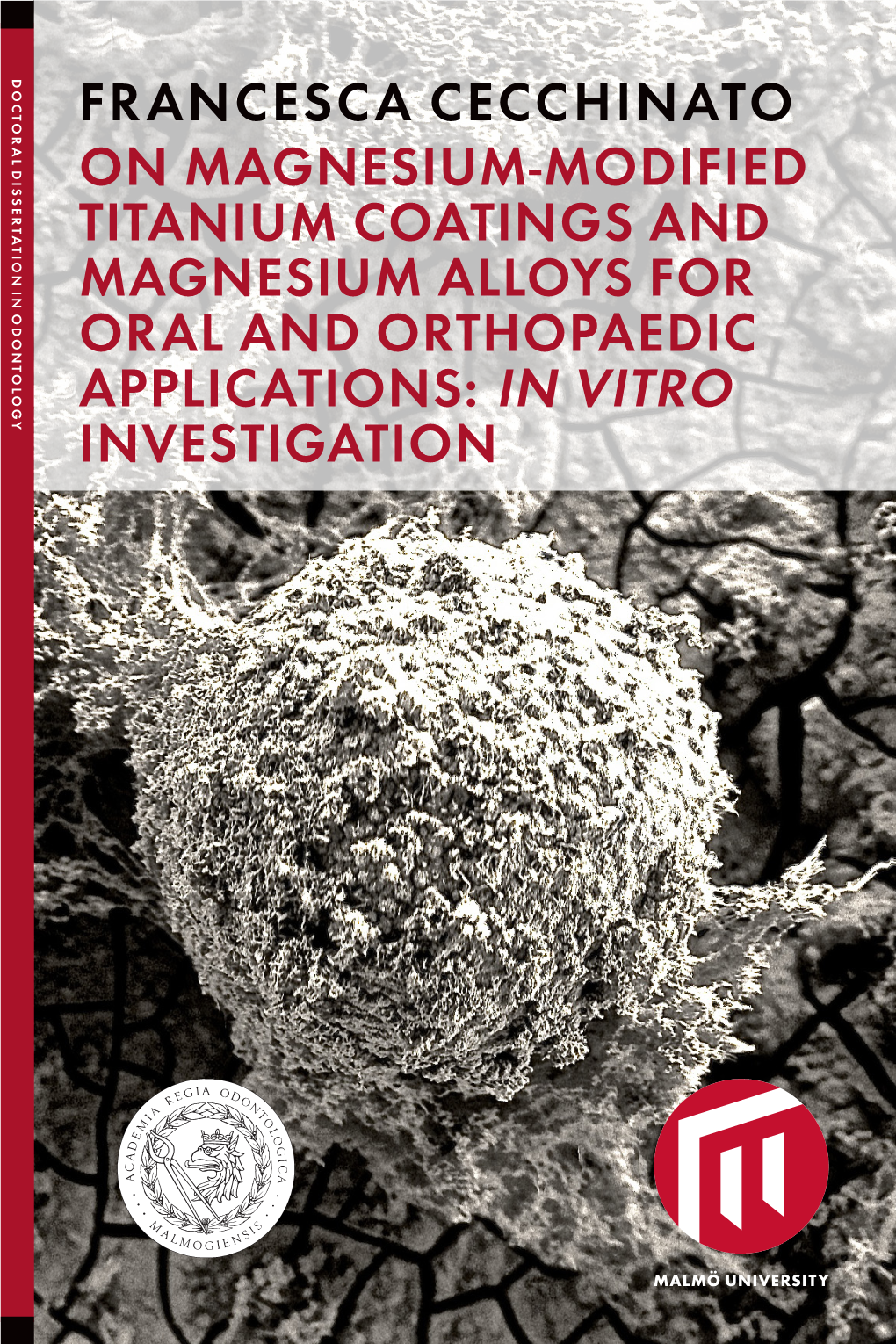 Francesca Cecchinato on Magnesium-Modified Titanium Coatings and Magnesium Alloys for Oral and Orthopaedic Applications: in Vitro Investigation