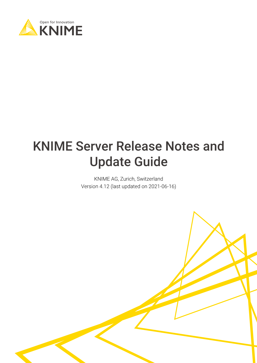 KNIME Server Release Notes and Update Guide