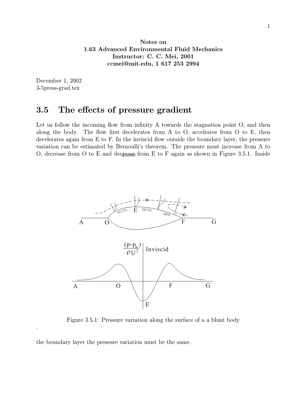 3.5 the Effects of Pressure Gradient