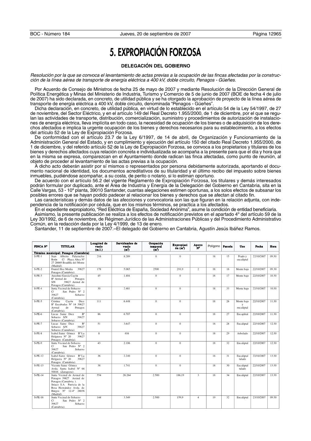 5. Expropiación Forzosa